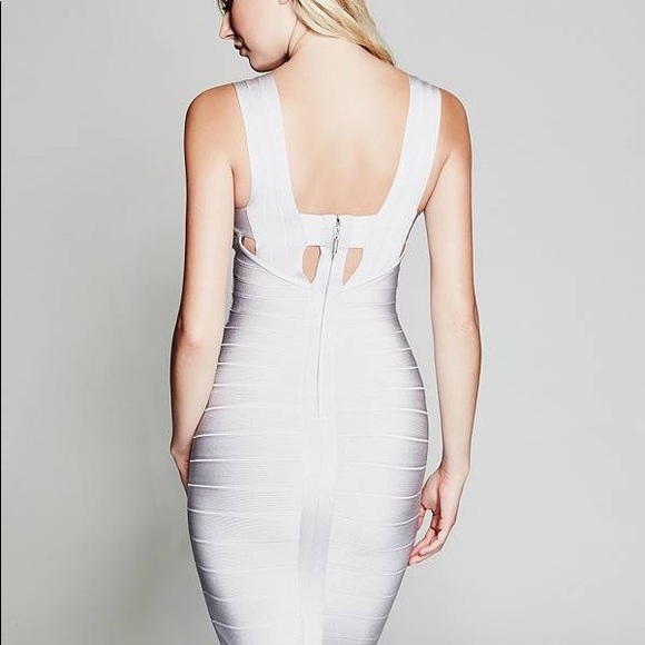 GUESS Kendall Silver Bandage Dress - Picture 2 of 2